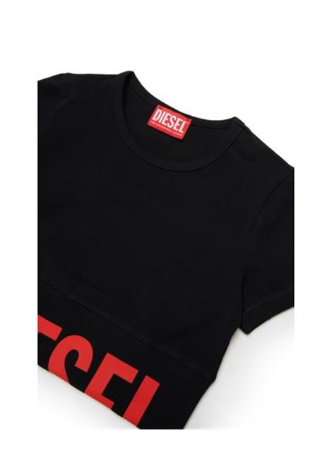 T-Shirt crop con logo DIESEL KIDS | J02581 KYA0LK900
